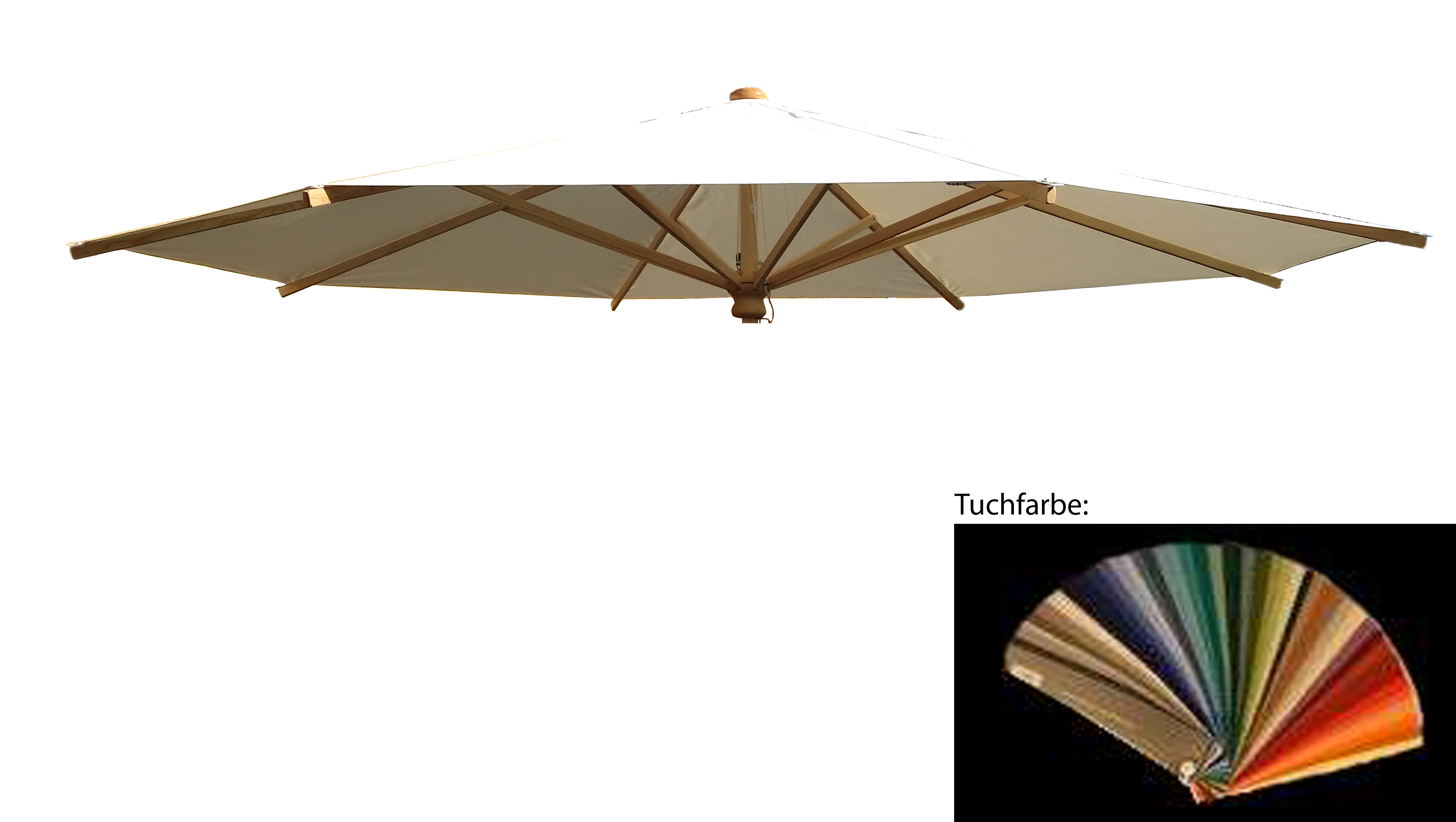 Ersatz-Schirmtuch für Esche Schirme di crecoGröße: 2,2x3 rechteckig, Farbe: naturfarben Nr.31018 (Acryl), Tuchausführung: ohne Volant